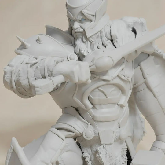 Unpainted 3D Figure King Thor On Rock Base Painting Diy Gift Colors 15.2 Cm 1:12