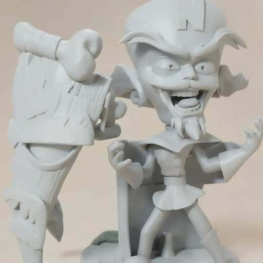 Небоядисана 3D Фигура Neo Cortex Crash Bandicoot 3D Боядисване DIY Подарък Цветове 20 См 1:8