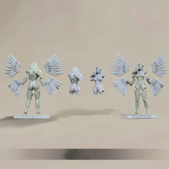 Unpainted 3D Figur Wonder Woman Golden Wing Painting Diy Geschenk Farben 15,2 Cm 1:12
