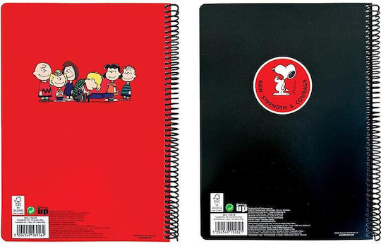 Back Me Up Spiral School Notebook Ruled A4 105 Paper Sheets 3 Subjects Snoopy Peanuts (Various Designs or Colours)