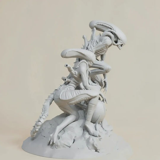 Unpainted 3D Figure Alien Couple Painting Diy Gift Colors 20 Cm 1:8