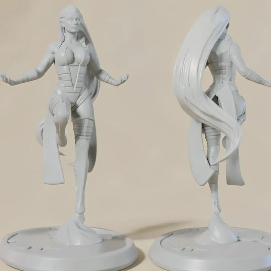Небоядисана 3D Фигура Sindel 3D Печатен Модел Mortal Kombat Боядисване DIY Подарък Цветове 20 см 1:8