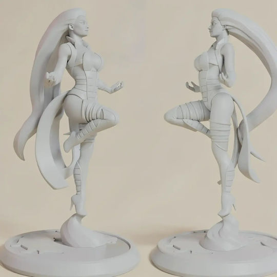 Небоядисана 3D Фигура Sindel 3D Печатен Модел Mortal Kombat Боядисване DIY Подарък Цветове 20 см 1:8