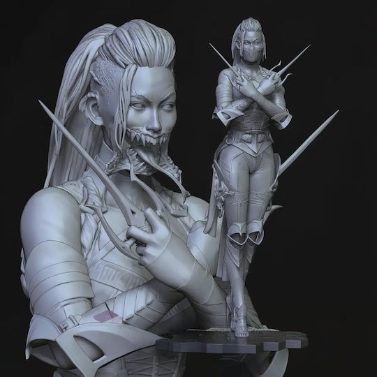 Небоядисана 3D Фигура Mileena Mortal Kombat 12 3D Модели За Печат Боядисване DIY Подарък Цветове 30 См 1:6