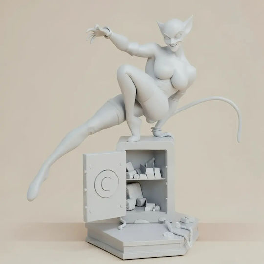 Sammlbare Figur 3d Katzefrau Bankräuber 290mm Bemalt Diy Geschenk Farben 20 Cm 1:8