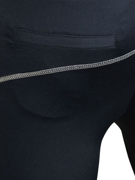 Zeus Fisiko Herren Sportleggings Lang Schwarz