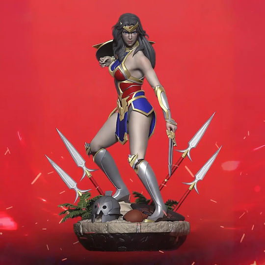 Unpainted 3D Figur Wonder Woman Warrior 1 6 3D Bemalung Diy Geschenk Farben 15,2 cm 1:12