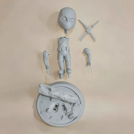 Небоядисана 3D Фигура Deadpool Claw Chibi Боядисване DIY Подарък Цветове 30 см 1:6
