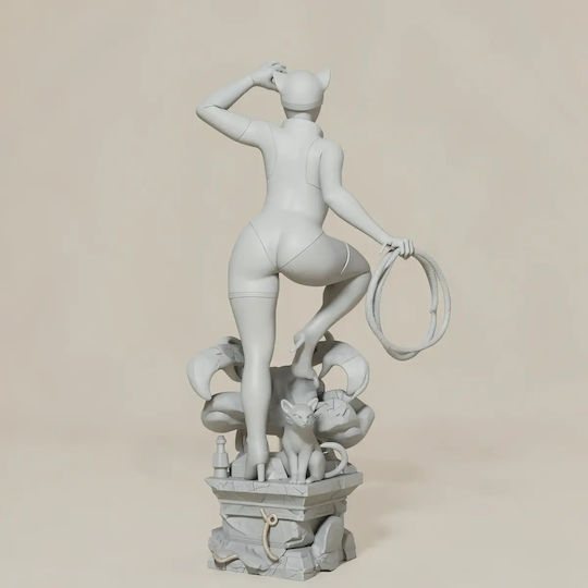 Unpainted 3D Figur Catwoman 3D Modell Auf Dämonenbasis Bemalt Diy Geschenk Farben 30 Cm 1:6