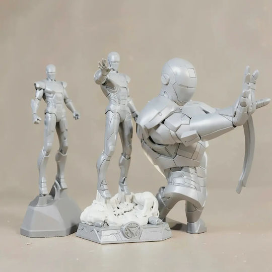 Unpainted 3D Figure Ironman Avenger Painting DIY Gift Colors 20 Cm 1:8