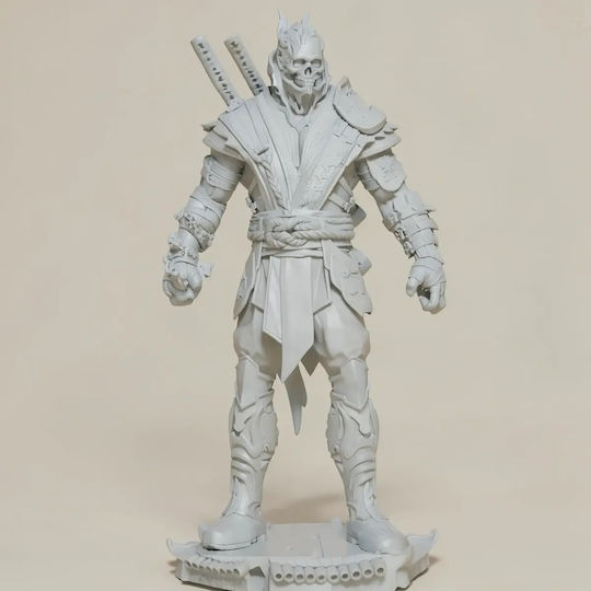 Άβαφη 3D Фигура Scorpion От Mortal Kombat Миниатюра Боядисване DIY Подарък Цветове 15,2 См 1:12