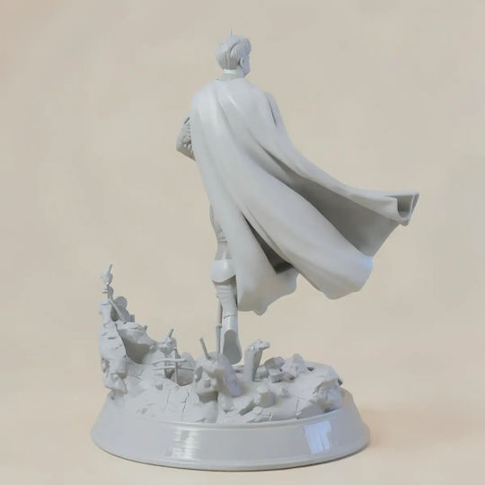 Unpainted 3D Figure Superman 3D Model In Action Painting DIY Gift Colors 20 Cm 1:8