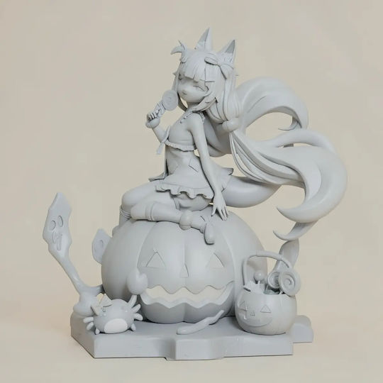 Άβαφη 3d Φιγούρα Sameko Saba Vtuber Halloween 240mm Βάψιμο Diy Δώρο Χρώματα 20 Cm 1:8