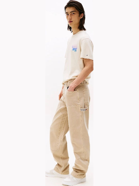 Hose Elastisch in Lockere Passform Beige