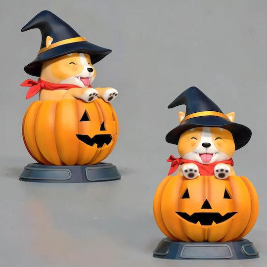 Άβαφη 3d Фигура Shiba Halloween Files Боядисване Diy Подарък Цветове 20 См 1:8