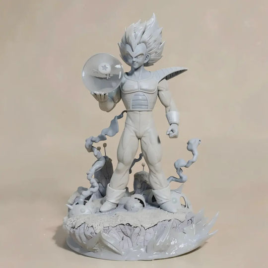 Небоядисана 3D Фигура Vegeta Holding Dragonball 3D Печат Модели Боядисване DIY Подарък Цветове 15,2 См 1:12