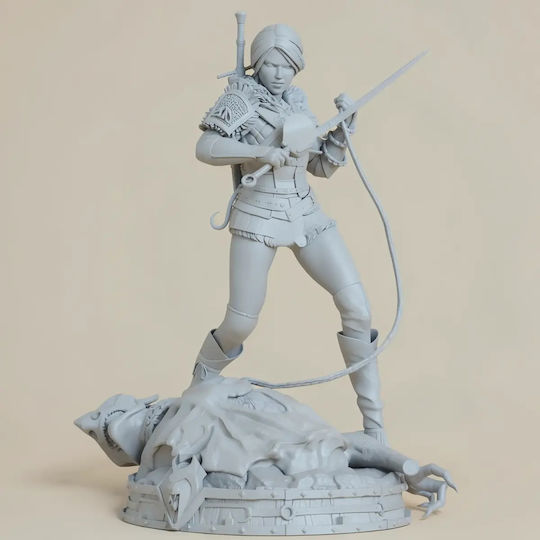 Άβαφη 3d Sammelbare Figur Ciri Witcher Ketten Schwert 185mm Nsfw Bemalung Diy Geschenk Farben 15,2 Cm 1:12
