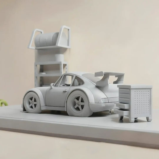 Άβαφη 3d Sammelbare Figuren Modell Kit Car Porsche 964 Rwb Bemalung Diy Geschenk Farben 15,2 Cm 1:12