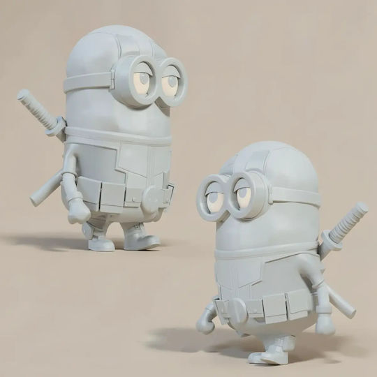 Unpainted 3D Figure Deadpool Minion Files Painting Diy Gift Colors 30 Cm 1:6