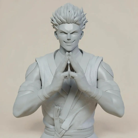 Небоядисана 3D Фигура Ryomen Sukuna На Покрива Jujutsu Kaisen Скулптури 3D Печат Боядисване Направи Си Сам Подарък Цветове 20 См 1:8