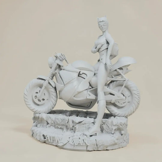 Unpainted 3D Figur Selina Kyle auf Motorrad Diy Geschenk Farben 15,2 cm 1:12