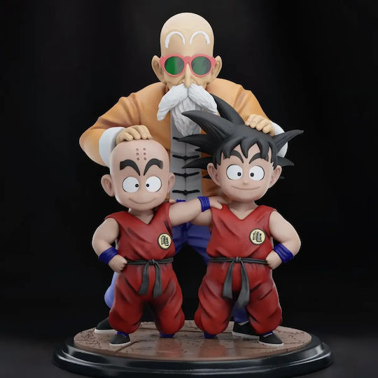 Небоядисана 3D Фигура Krilin Goku Kame School Боядисване DIY Подарък Цветове 30 см 1:6
