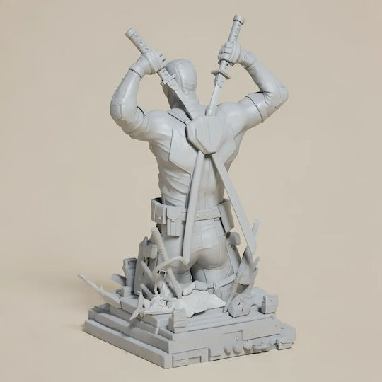 Άβαφη 3d Φιγούρα Deadpool 2024 Bust Βάψιμο Diy Δώρο Χρώματα 30 Cm 1:6