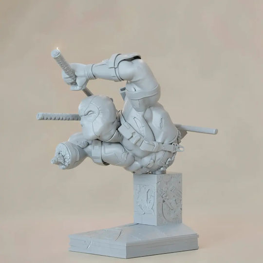 Unpainted 3D Figure Deadpool In Battle Bust Painting DIY Gift Colors 15.2 Cm 1:12