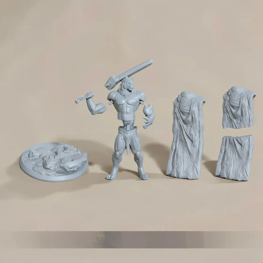 Άβαφη 3d Sammelbare Figur Blade Wolf Pen Holder Basis Diy Geschenk Farben 20 Cm 1:8