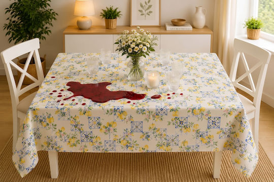 Σετ Τραπεζομάντηλο Αλέκιαστο Small Lemon 140x180εκ.