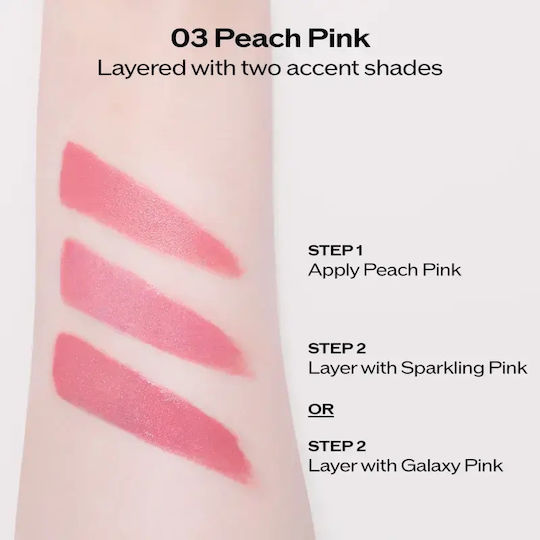 Shiseido Technosatin Velvet Lipstick Pink Shade 03 Peach Pink Volume G 3.3
