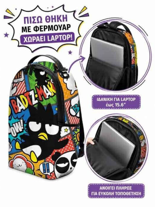 Graffiti Sanrio Bad Badtz-maru Πλάτης Μαύρη Graffiti Sanrio Bad Badtz-maru Πλάτης Μαύρη