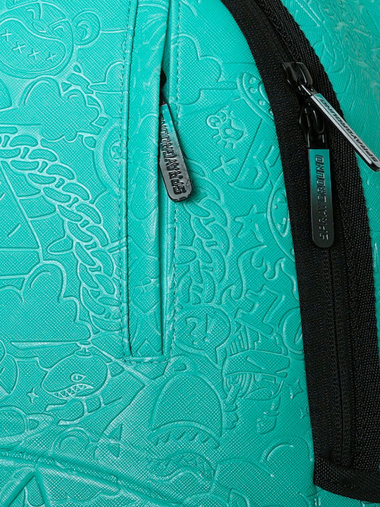 Sprayground Тюркоазена Doodle Emboss Ученическа Раница Зелена