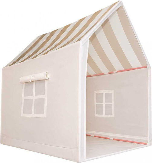 ikonka Play Tent Little House Beige for 3 Years and Up