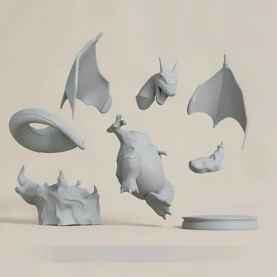 Άβαφη 3d Φιγούρα Basic Pokemon Collection Charizard Clone Βάψιμο Diy Δώρο Χρώματα 30 Cm 1:6