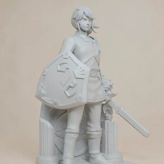 Άβαφη 3d Sammelbare Figur Link Stand Auf Basis 129mm Bemalen Diy Geschenk Farben 20 Cm 1:8