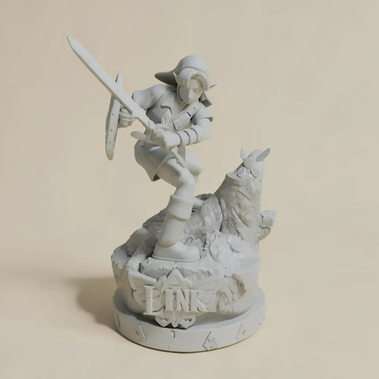 Unpainted 3D Figure Link Ocarina Time 3D Painting DIY Gift Colors 20 Cm 1:8