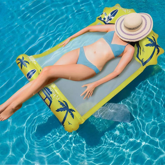 bebeLOGIC Saltea Gonflabilă Pentru Plajă Galbenă 140x75cm