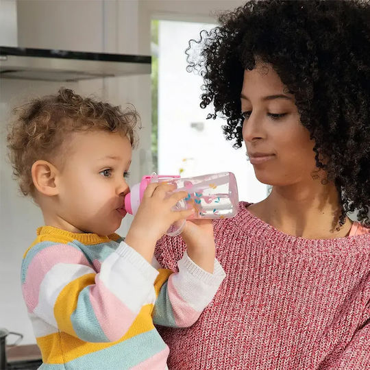 Nuk First Choice Образователно Биберонче от Силикон Розово за 12m+ 300ml