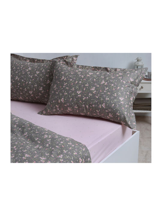 Silk Fashion Bed Sheet Set With 2 Pillowcases Super-Double With Rubber Hugger 160x200+35cm Whisper 3 Pieces