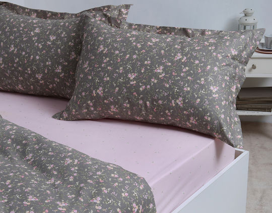 Silk Fashion Bed Sheet Set With 2 Pillowcases Super-Double With Rubber Hugger 160x200+35cm Whisper 3 Pieces