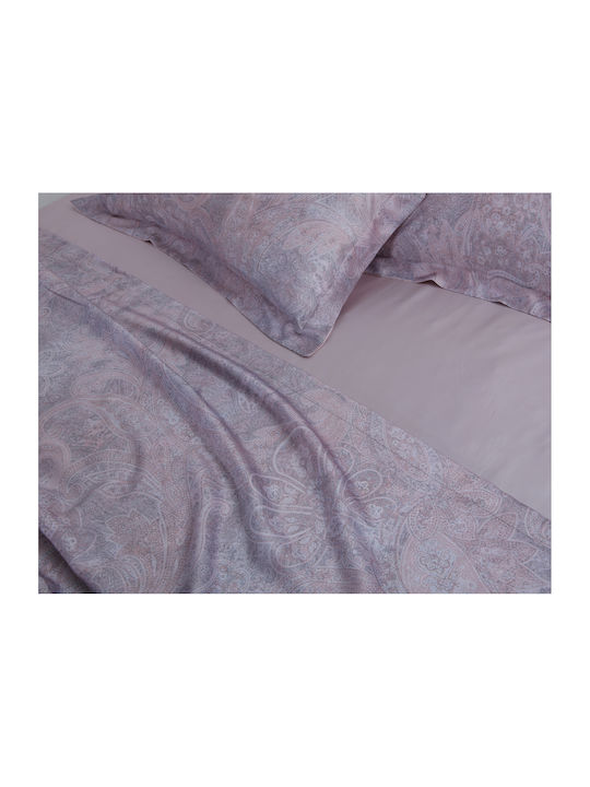 Silk Fashion Bed Sheet Set With 2 Pillowcases Super King Size With Rubber Hugger 160x200+40cm Silva 3 Pieces