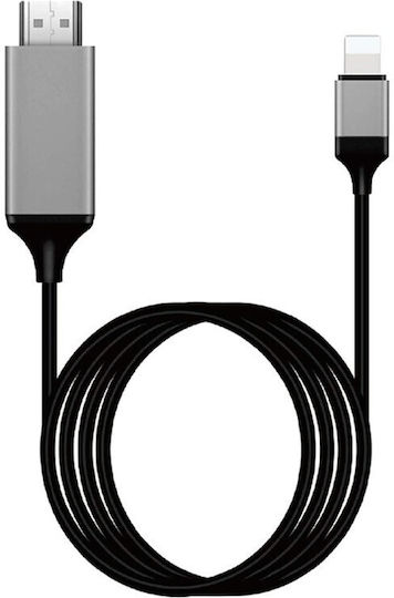 ATC HDMI мъжки - Lightning мъжки 1.8m Черен