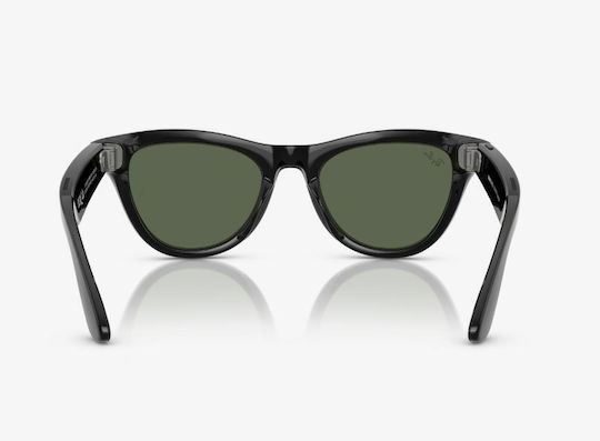 Ray-Ban Ochelari Inteligenți Ray-Ban Meta Skyler Lucios Wi-fi 6 Bluetooth Cameră Înregistrare Video Asistent Vocal 32 GB Flash Ramă Completă Lentile G-15 Verzi Negru Verde