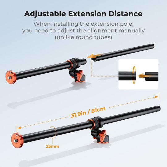 K&f Concept Large Version Rotatable Multi-angle Center Column Camera Tripod Kf31.254
