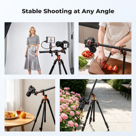 K&f Concept Large Version Rotatable Multi-angle Center Column Camera Tripod Kf31.254
