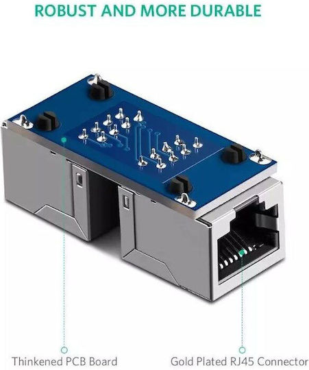 Atc Electronics Μούφα Δικτύου 8p8c Hq RJ-45 Αντάπτορας Δικτύου