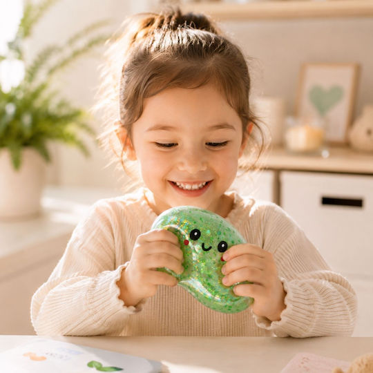 Taba World Glitter Squishy Dumpling Αφρώδες Λευκό (Διάφορα Σχέδια) 1τμχ