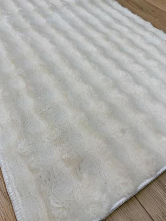 Linea Home Non-Slip Rug Runner Furry Ecru 70x200cm