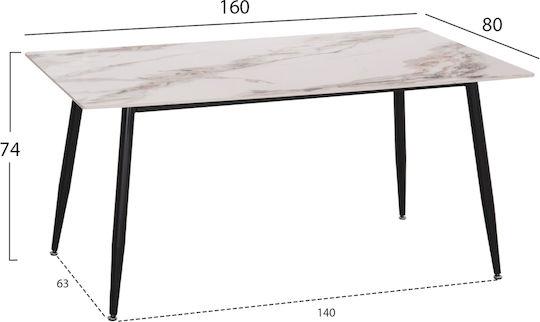 Трапезария Drenny с 4 Стола 160x80см Трапезария Drenny с 4 Стола 160x80см